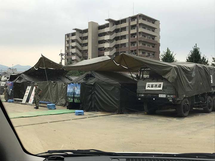 九州北部豪雨時の避難所