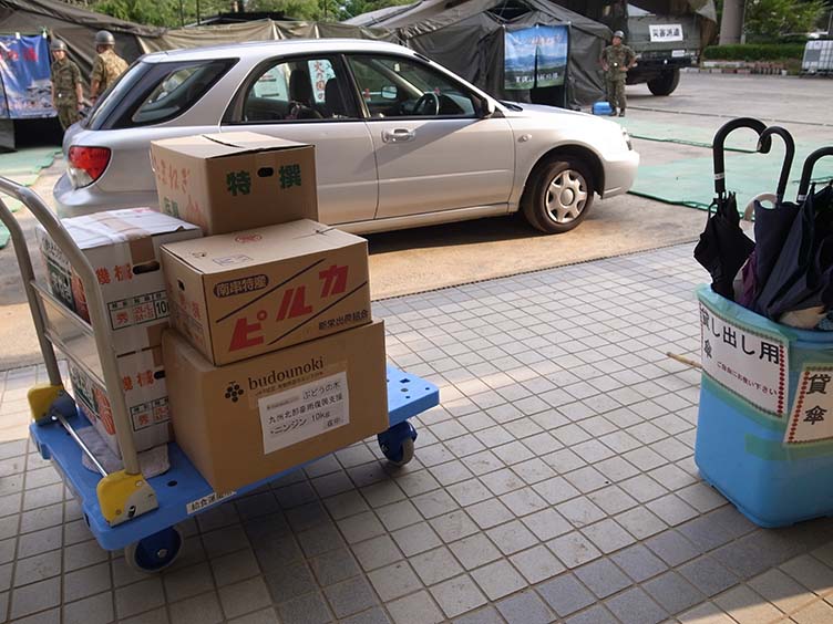 九州北部豪雨時の支援物資