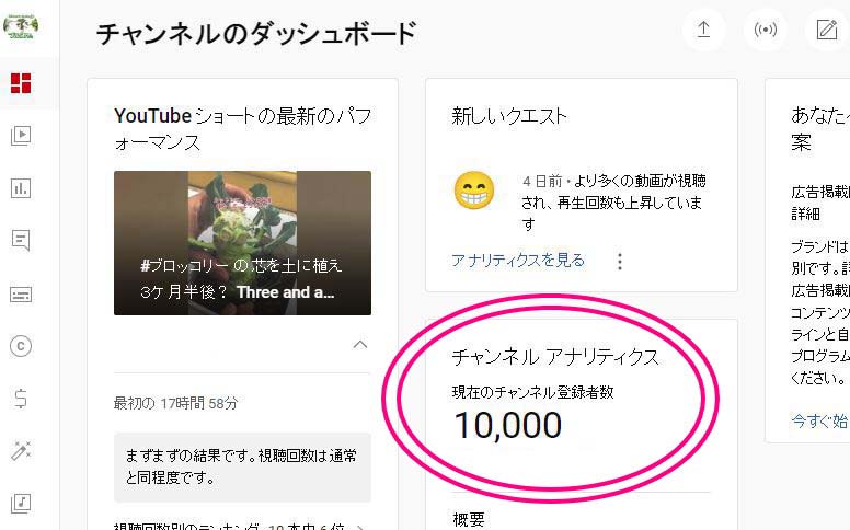 YouTubeでフォロワーさん1万人突破に感謝！