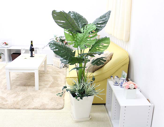 人工 観葉植物 モンステラ